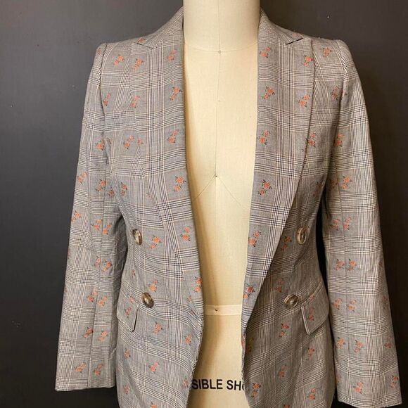 Brooks-Brothers Embroidered Plaid Blazer - Picture 2 of 7